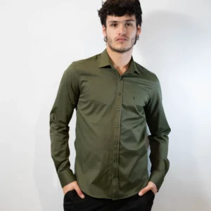 Temas Slim Fit Hemd mit Stretchanteil Herren Grün