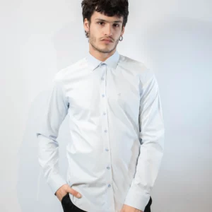 Temas Slim Fit Hemd mit Stretchanteil Herren Hellblau