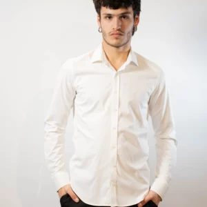 Temas Slim Fit Hemd mit Stretchanteil Herren Weiß